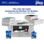 Brother - INKvestment 6960 Wireless Color All-in-One Inkjet Printer with 11”x17” capabilities/2 Paper Trays (MFCJ6960DW) - Gray - Image 5