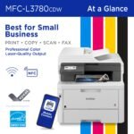 Brother - MFC-L3780CDW Wireless Digital Color All-in-One Printer with Laser Quality Output, Great for Business - White - Image 2