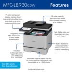 Brother - MFC-L8930CDW Color Laser All-in-One Printer with Duplex Print, Scan, Copy and Low-Cost Printing - White - Image 2