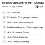 HP - LaserJet Pro MFP 3301sdw Wireless AI-Enabled Color All-in-One Laser Printer - White - Image 2