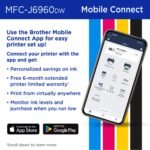Brother - INKvestment 6960 Wireless Color All-in-One Inkjet Printer with 11”x17” capabilities/2 Paper Trays (MFCJ6960DW) - Gray - Image 6