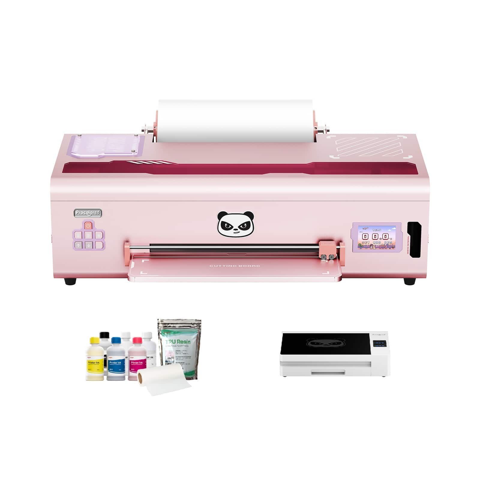 888d7740-20f0-4617-a48f-7d26ecbdfc9a.jpg Procolored - K13 Lite A3 DTF Printer with Smokeless Oven, T-Shirt Printing, LiteHead Technology for Apparel Business - Pink - Image 1