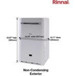 Rinnai RE Series 180 MBH Outdoor Non-Condensing Propane Gas Tankless Water Heater - Image 4