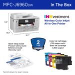 Brother - INKvestment 6960 Wireless Color All-in-One Inkjet Printer with 11”x17” capabilities/2 Paper Trays (MFCJ6960DW) - Gray - Image 8