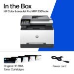 HP - LaserJet Pro MFP 3301sdw Wireless AI-Enabled Color All-in-One Laser Printer - White - Image 8