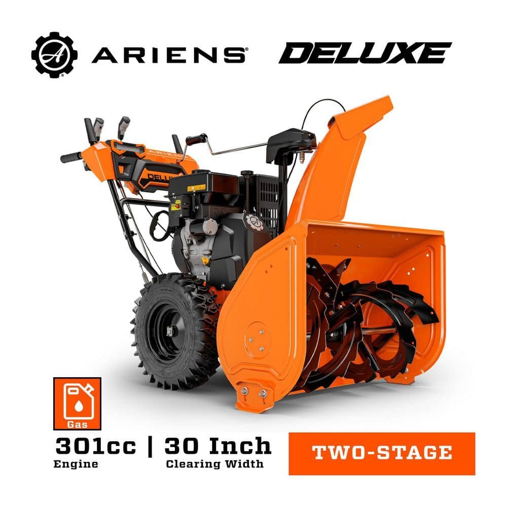 ariens-gas-snow-blowers-921071-64_1000.jpg Ariens Deluxe 30 in. 301cc Electric Start 2-Stage Self-Propelled Gas Snow Blower with Heated Handgrips and LED Headlights 921071 - Image 1