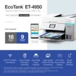 Epson - EcoTank ET-4950 Wireless All-in-One Color Supertank Inkjet Printer - White - Image 5