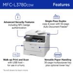 Brother - MFC-L3780CDW Wireless Digital Color All-in-One Printer with Laser Quality Output, Great for Business - White - Image 3