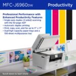 Brother - INKvestment 6960 Wireless Color All-in-One Inkjet Printer with 11”x17” capabilities/2 Paper Trays (MFCJ6960DW) - Gray - Image 4
