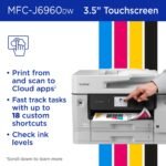 Brother - INKvestment 6960 Wireless Color All-in-One Inkjet Printer with 11”x17” capabilities/2 Paper Trays (MFCJ6960DW) - Gray - Image 7