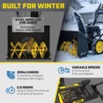 Champion Power Equipment 24 in. 209cc Electric Start 2-Stage Self-Propelled Gas Snow Blower with EZ Turn, LED Headlight and Chute Control 201327 - Image 4