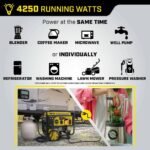 Champion Power Equipment 5300/4250-Watt Recoil Start Dual Fuel Portable Generator w/ Free 3-Year Warranty for RV and Home 201279 - Image 6