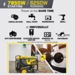 Champion Power Equipment 7850/6250-Watt Recoil Start Dual Fuel Portable Generator w/ Free 3-Year Warranty for Home Backup and Storm Prep 201463 - Image 13