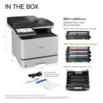 Brother - MFC-L8930CDW Color Laser All-in-One Printer with Duplex Print, Scan, Copy and Low-Cost Printing - White - Image 14