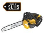 DEWALT FLEXVOLT 60V MAX 14 in. Brushless Cordless Battery Powered Top Handle Chainsaw Kit with (2) 3.0 Ah Batteries and Charger DCCS674X2