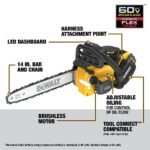 DEWALT FLEXVOLT 60V MAX 14 in. Brushless Cordless Battery Powered Top Handle Chainsaw Kit with (2) 3.0 Ah Batteries and Charger DCCS674X2 - Image 2