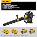DEWALT FLEXVOLT 60V MAX 855 CFM 160 MPH Cordless Battery Powered Backpack Blower with (2) 5.0 Ah Batteries and Chargers DCBL570Z2 - Image 3