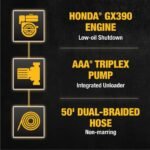 DEWALT 4200 PSI 4.0 GPM Belt Drive Gas Pressure Washer, Honda GX390 Engine, Commercial Cold Water Power Cleaner DH4240B - Image 9