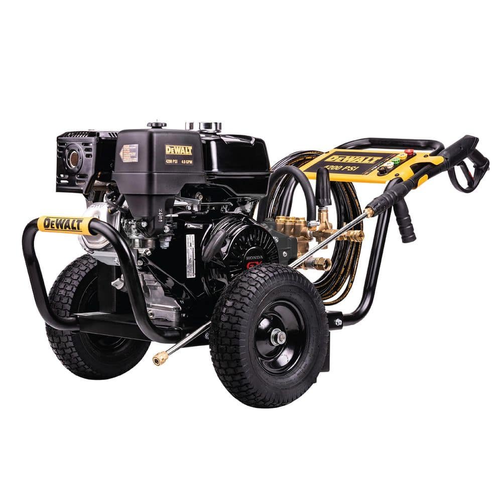 dewalt-gas-pressure-washers-dh4240b-64_1000.jpg DEWALT 4200 PSI 4.0 GPM Belt Drive Gas Pressure Washer, Honda GX390 Engine, Commercial Cold Water Power Cleaner DH4240B - Image 1