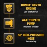 DEWALT 4000 PSI 3.5 GPM Gas Pressure Washer with Honda GX270 Engine, Heavy-Duty Commercial Cold Water Power Cleaner DXPW4035 - Image 9