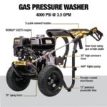 DEWALT 4000 PSI 3.5 GPM Gas Pressure Washer with Honda GX270 Engine, Heavy-Duty Commercial Cold Water Power Cleaner DXPW4035 - Image 2