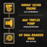 DEWALT 4400 PSI 4.0 GPM Gas Pressure Washer with Honda GX390 Engine, Heavy-Duty Commercial Cold Water Power Washer DXPW4440 - Image 9