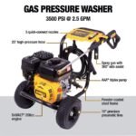 DEWALT 3500 PSI 2.5 GPM Gas Pressure Washer with Surface Cleaner, Heavy-Duty Commercial Cold Water Power Washer DXPW61249S - Image 2