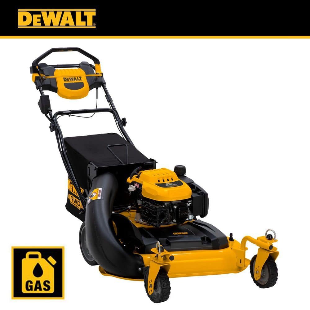 dewalt-gas-self-propelled-lawn-mowers-dw12abw6rk039-64_1000.jpg DEWALT 28 in. 224cc E-GOV Engine 3-in-1 Gas RWD Self-Propelled Lawn Mower with High Rear Wheels DW12ABW6RK039 - Image 1
