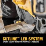 DEWALT 60V Lithium-Ion 12 in. Cordless Sliding Miter Saw (Tool Only) and 32-1/2 in. x 60 in. Rolling Miter Saw Stand DCS781BWDWX726 - Image 6