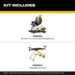 DEWALT 60V Lithium-Ion 12 in. Cordless Sliding Miter Saw (Tool Only) and 32-1/2 in. x 60 in. Rolling Miter Saw Stand DCS781BWDWX726 - Image 2