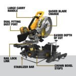 DEWALT 60V Lithium-Ion 12 in. Cordless Sliding Miter Saw Kit with 9.0Ah Battery Pack DCS781X1 - Image 4