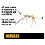 DEWALT 15 Amp Corded 12 in. Double Bevel Sliding Compound Miter Saw w/Blade Wrench, Material Clamp & Compact Miter Saw Stand DWS779WDWX724 - Image 9
