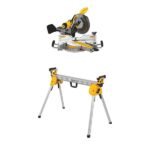 DEWALT 15 Amp Corded 12 in. Double Bevel Sliding Compound Miter Saw w/Blade Wrench, Material Clamp & Compact Miter Saw Stand DWS779WDWX724 - Image 15