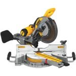 DEWALT 15 Amp Corded 12 in. Double Bevel Sliding Compound Miter Saw w/Blade Wrench, Material Clamp & Compact Miter Saw Stand DWS779WDWX724 - Image 13