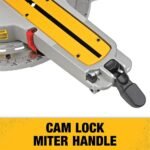 DEWALT 15 Amp Corded 12 in. Double Bevel Sliding Compound Miter Saw and Heavy Duty Miter Saw Stand with Wrench & Material Clamp DWS780WDWX723 - Image 5