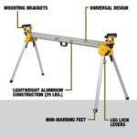 DEWALT 15 Amp Corded 12 in. Double Bevel Sliding Compound Miter Saw and Heavy Duty Miter Saw Stand with Wrench & Material Clamp DWS780WDWX723 - Image 3