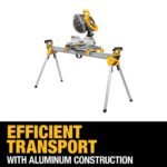 DEWALT 15 Amp Corded 12 in. Double Bevel Sliding Compound Miter Saw and Heavy Duty Miter Saw Stand with Wrench & Material Clamp DWS780WDWX723 - Image 9