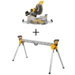 DEWALT 15 Amp Corded 12 in. Double Bevel Sliding Compound Miter Saw and Heavy Duty Miter Saw Stand with Wrench & Material Clamp DWS780WDWX723 - Image 15