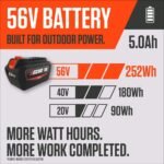 ECHO 56V 195 MPH 795 CFM Cordless Battery Backpack Blower w/Tube Throttle and (2) 5.0Ah Batteries and Dual Port Charger DPB-5800TD2-2 - Image 10