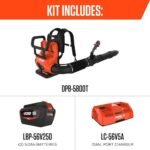 ECHO 56V 195 MPH 795 CFM Cordless Battery Backpack Blower w/Tube Throttle and (2) 5.0Ah Batteries and Dual Port Charger DPB-5800TD2-2 - Image 4