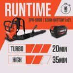 ECHO 56V 195 MPH 795 CFM Cordless Battery Backpack Blower w/Tube Throttle and (2) 5.0Ah Batteries and Dual Port Charger DPB-5800TD2-2 - Image 2