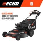 ECHO 30 in. 223 CC Briggs and Stratton Gas 3-in-1 Dual Twin Blade RWD Self-Propelled Wide Area Lawn Mower with ReadyStart LM-3022SP