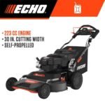 ECHO 30 in. 223 CC Briggs and Stratton Gas 3-in-1 Dual Twin Blade RWD Self-Propelled Wide Area Lawn Mower with ReadyStart LM-3022SP - Image 16