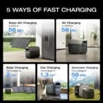 EcoFlow 1800-Watt DELTA 3 Portable LFP Power Station, 1024Wh Battery Generator, Push-Button Start, Home Backup, RVs, Camping EFDELTA3-US-NCBox - Image 6