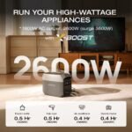 EcoFlow 1800-Watt DELTA 3 Portable LFP Power Station, 1024Wh Battery Generator, Push-Button Start, Home Backup, RVs, Camping EFDELTA3-US-NCBox - Image 3