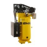 EMAX 80 Gal. 7.5 HP 3-Cylinder 1-Phase 175 PSI Silent Air Electric Air Compressor with Isolator Pads and Auto Drain HES07V080Y1