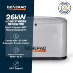Generac 26kW Air-Cooled Auto Start Natural Gas or Propane Whole House Generator and 200 Amp Transfer Switch w/ Smart Monitoring 7328 - Image 16