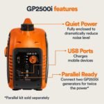 Generac 2500 Watt Recoil Start Gasoline Portable Generator Inverter w/ COSense 82512 - Image 7