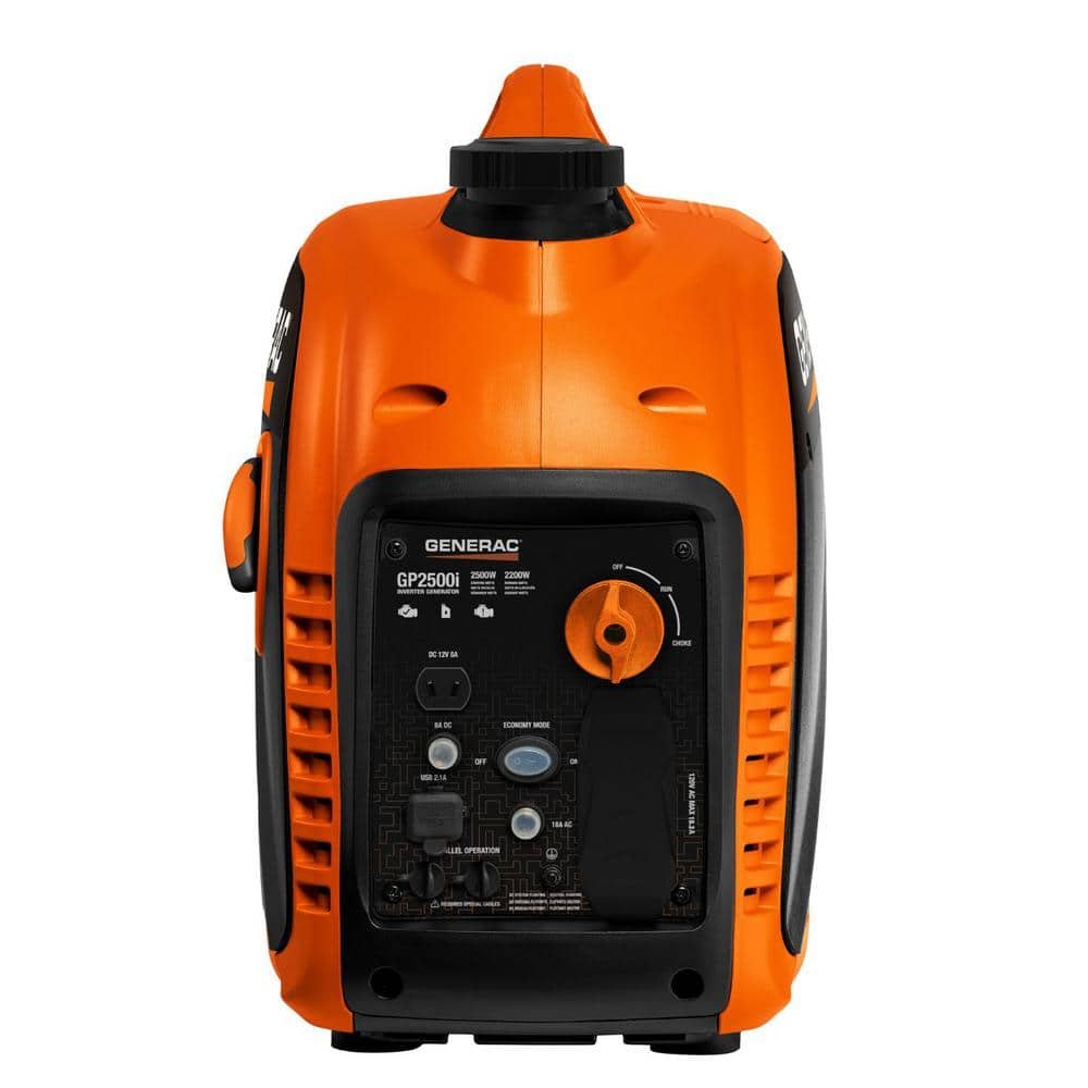 generac-inverter-generators-82512-64_1000.jpg Generac 2500 Watt Recoil Start Gasoline Portable Generator Inverter w/ COSense 82512 - Image 1