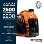Generac 2500 Watt Recoil Start Gasoline Portable Generator Inverter w/ COSense 82512 - Image 2